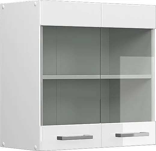 Szklana szafka kuchenna biały wysoki połysk 60x31x60 r-line