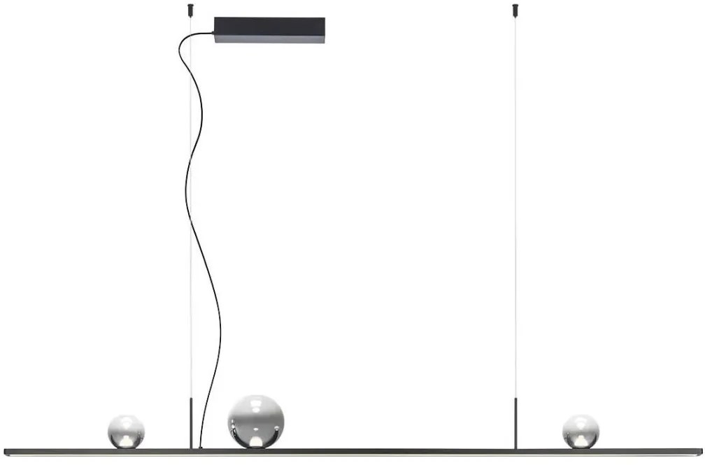 Redo 01-4302 - LED ściemnialny żyrandol na lince DUNE LED/48W/230V czarny/przydymiony