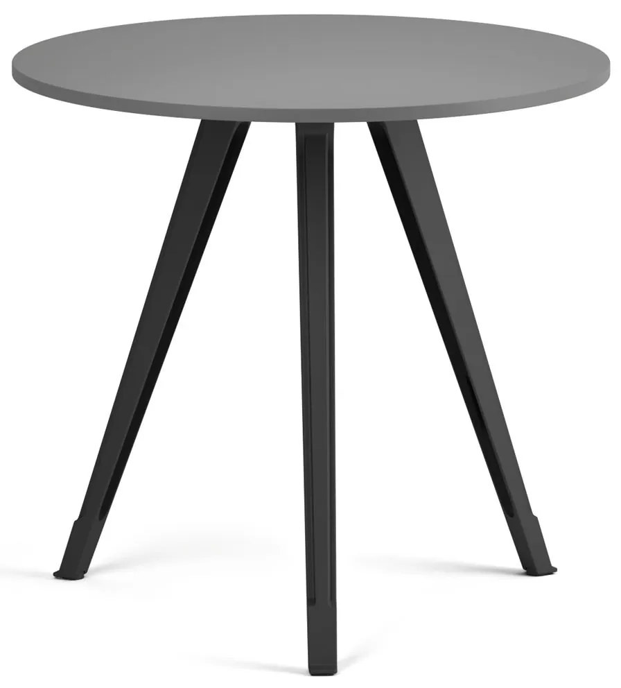 Stolik kawowy PRIMO ZEN, średnica 80 cm, czarna podstawa, grafit