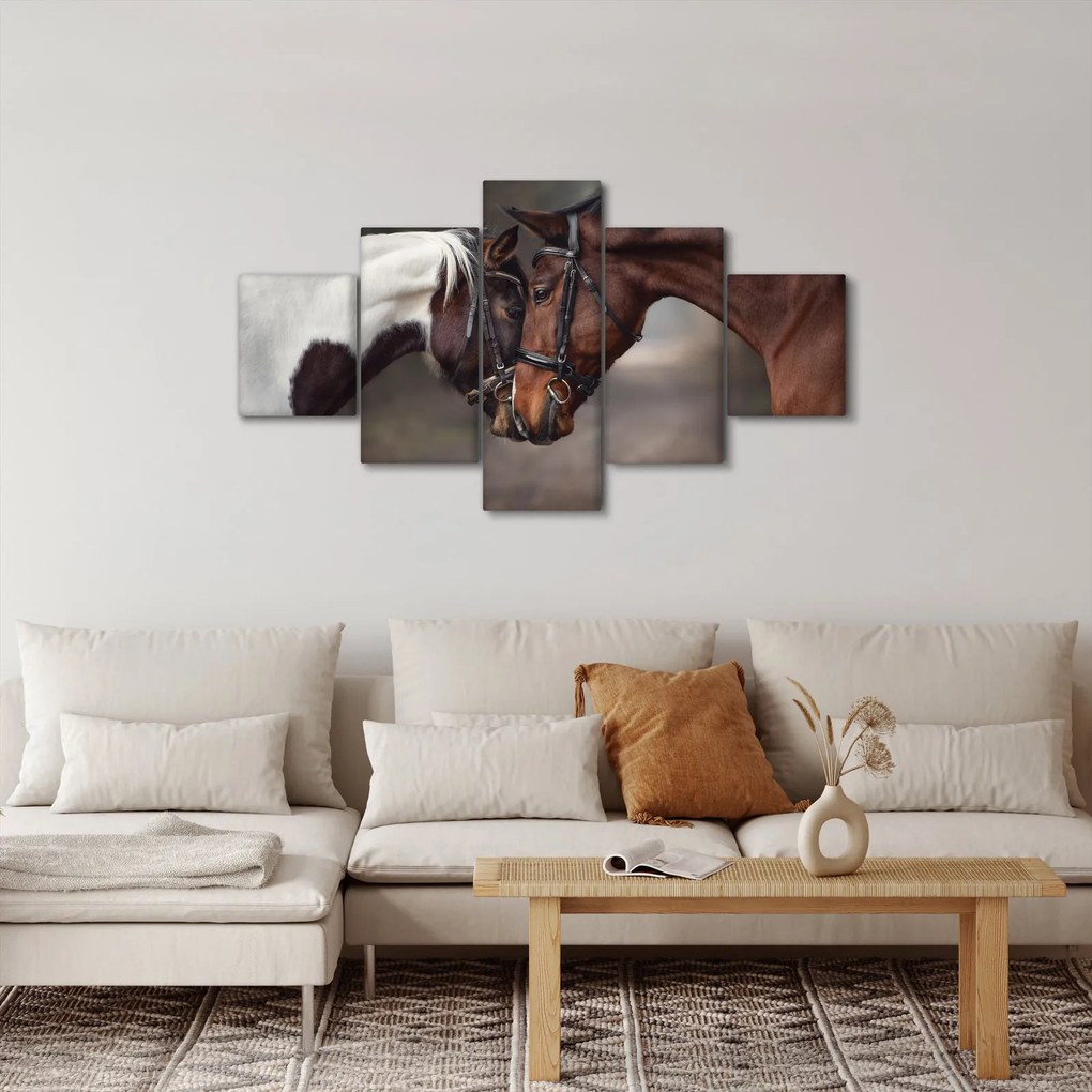 Obraz - Zakochane konie (125x70 cm)