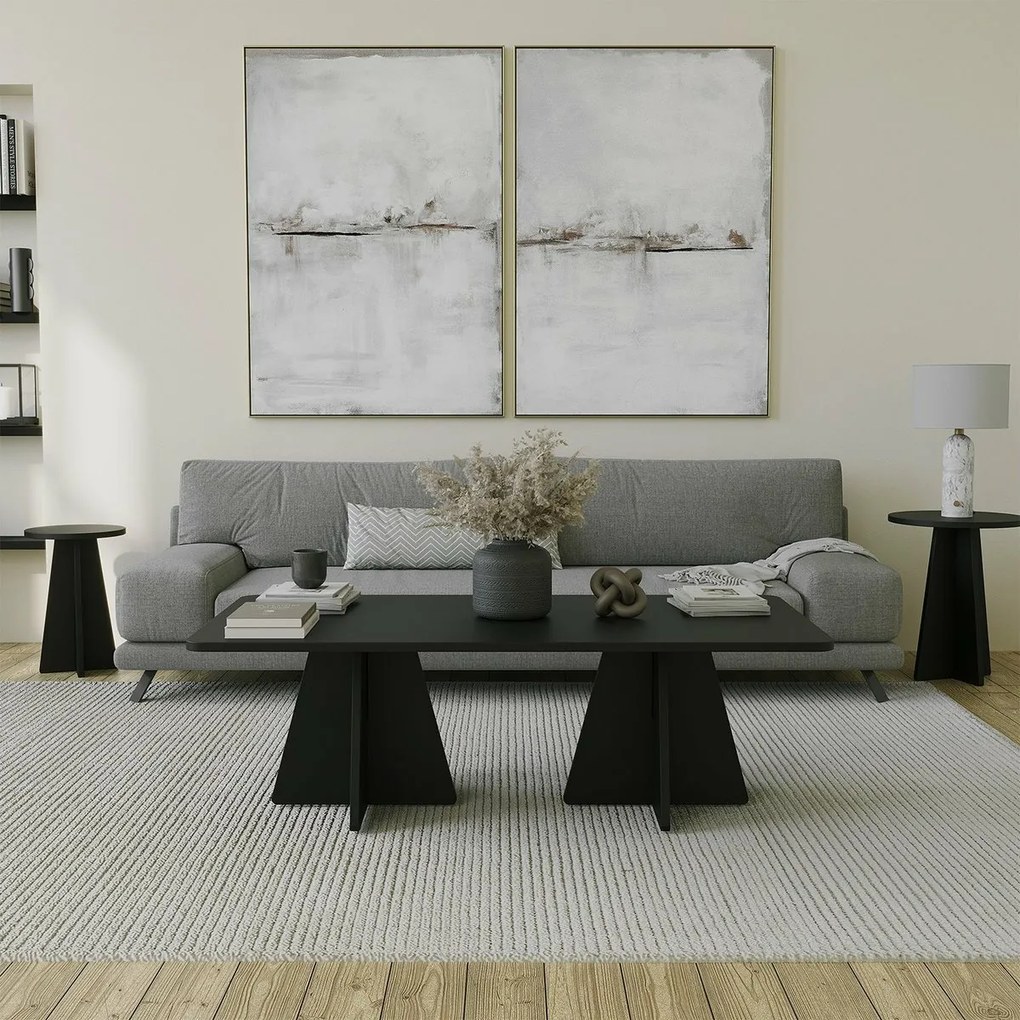 Stolik konferencyjny Double Mushroom Black