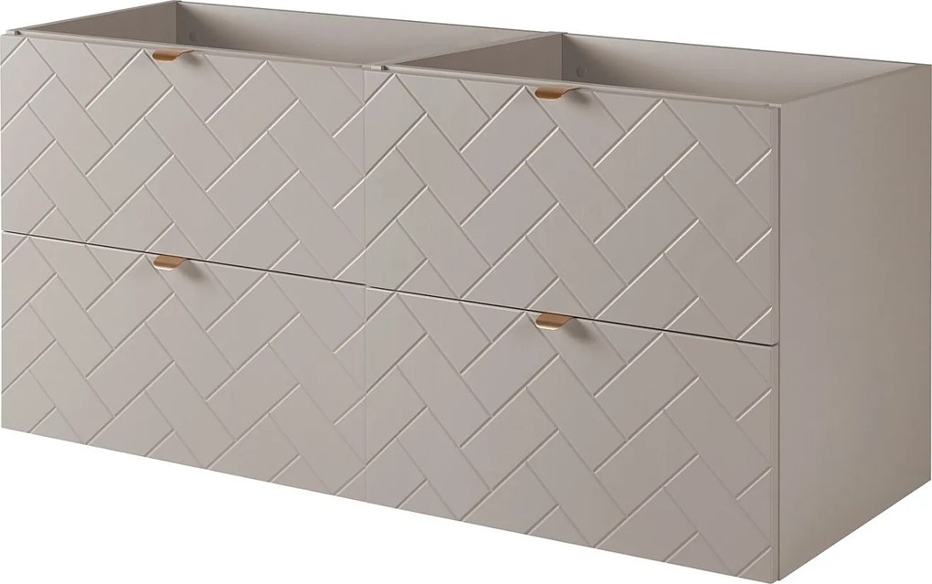 Meble łazienkowe, Kaszmir, 120 x 57 x 46 cm, złote uchwyty