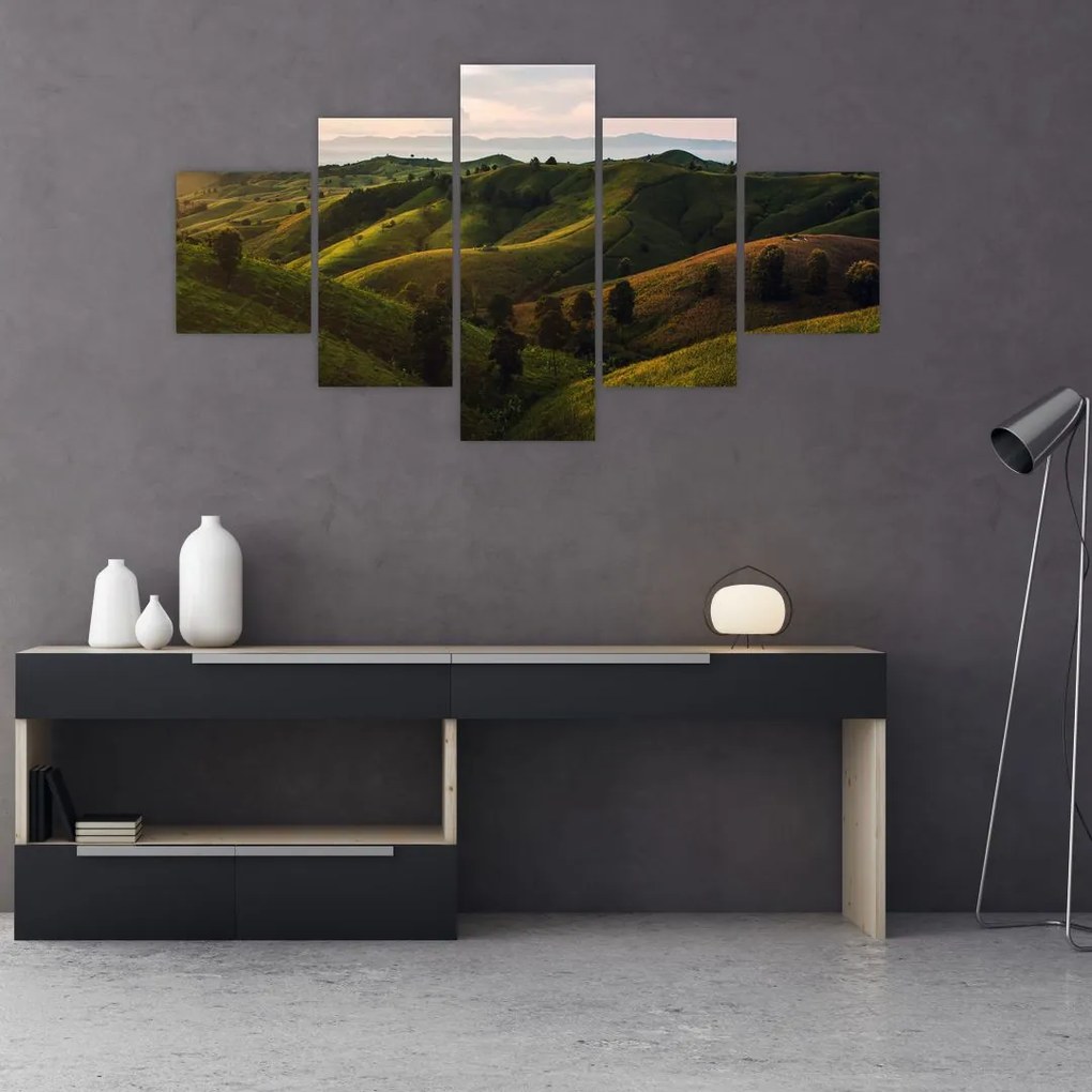 Obraz - Widok na tajskie wzgórza (125x70 cm)