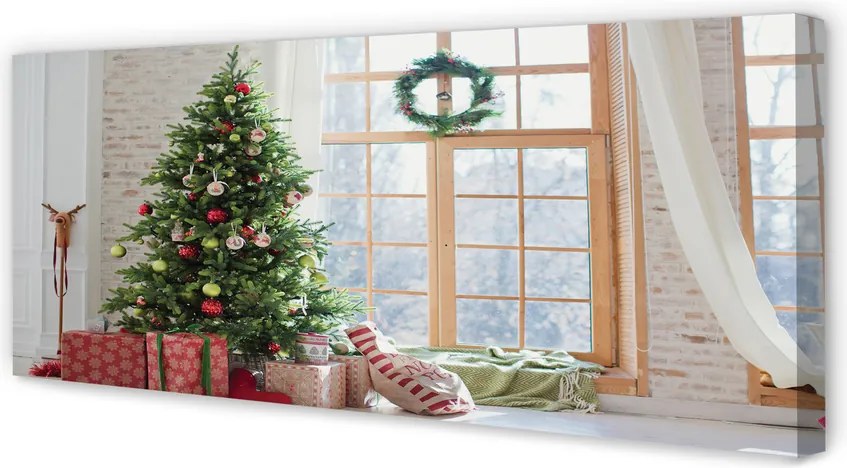 Obraz drukowany na płótnie Choinki i Prezenty