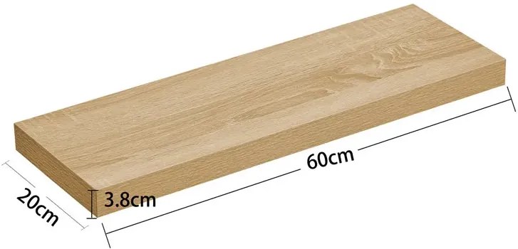 Minimalistyczna półka ścienna dąb sonoma - Martes