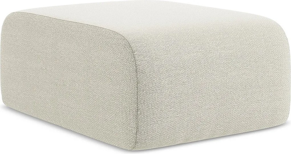 Pufa - z tkaniny bouclé - piaskowy - LANI