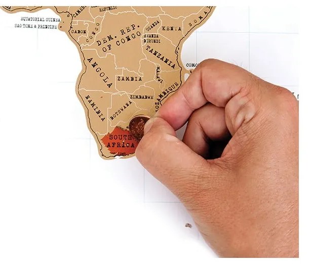 Mapa do zdrapywania 88x52 cm World Scratch Map – Ambiance