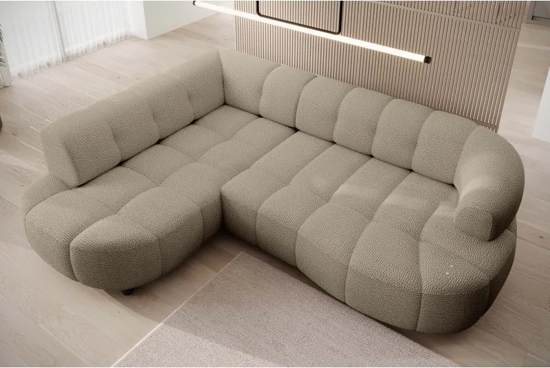 Narożnik VELPA L z elektryczną regulacją siedziska Lewostronny w tkaninie JAGUAR 04 WERSAL