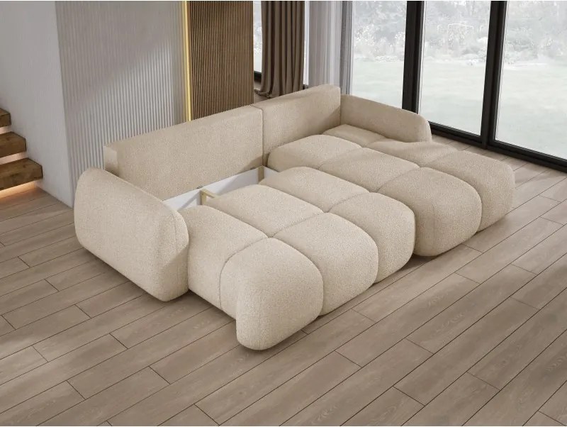 Narożnik COCO WIND z funkcją spania poduszkami i pojemnikiem NOW OR NEVER 06 WERSAL