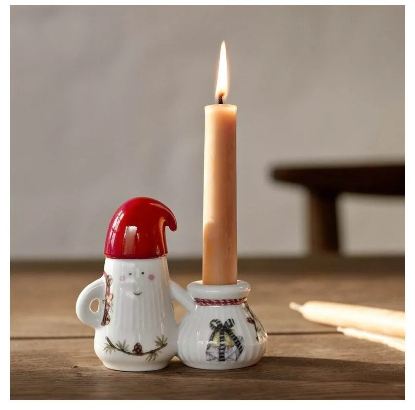 Ceramiczny świecznik ze świątecznym motywem Hammershøi Christmas Father Elf – Kähler Design