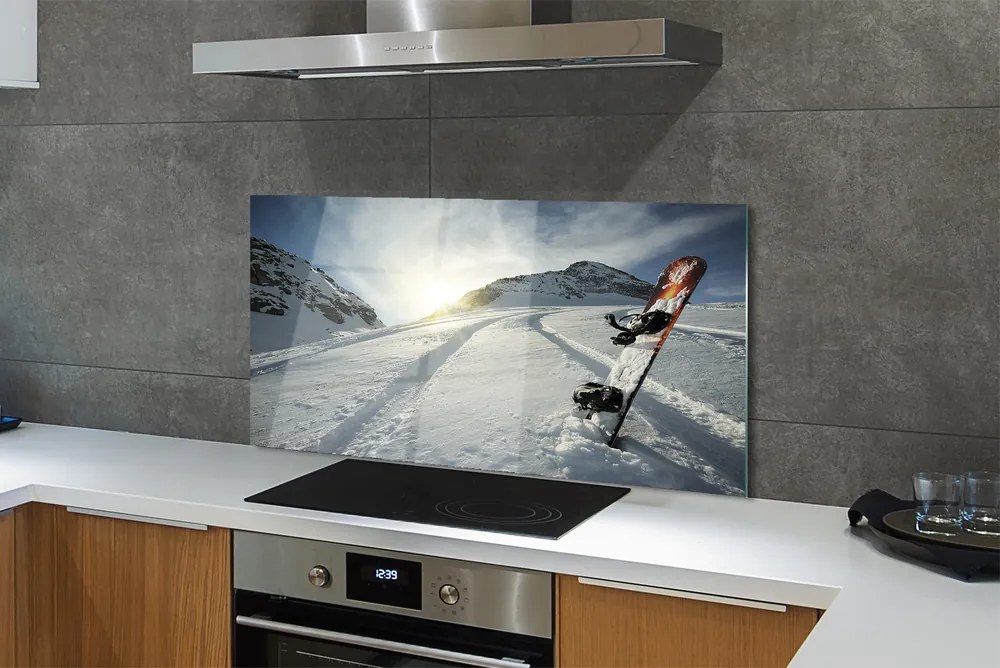 Panel nad Blat Kuchenny Snowboard w Zimowych Górach