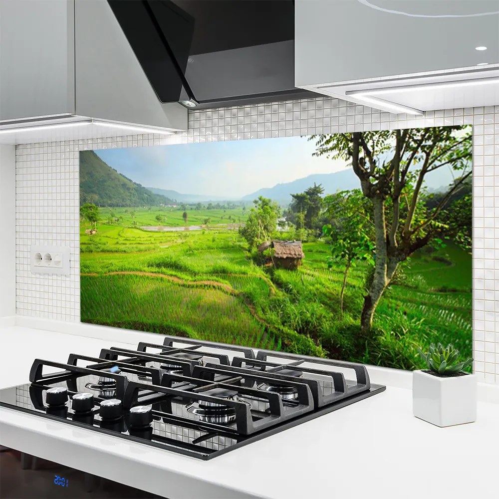 Szkło Dekoracyjne do Kuchni Sielska Zielona Łąka