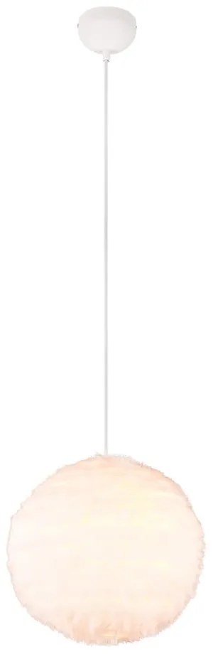 Kremowa lampa wisząca ø 35 cm Furry – Reality