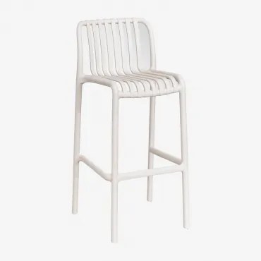 Zestaw 2 Składanych Wysokich Stołków Wendell Z Polipropylenu Kremowa Tapioca & ↑75 Cm - Sklum