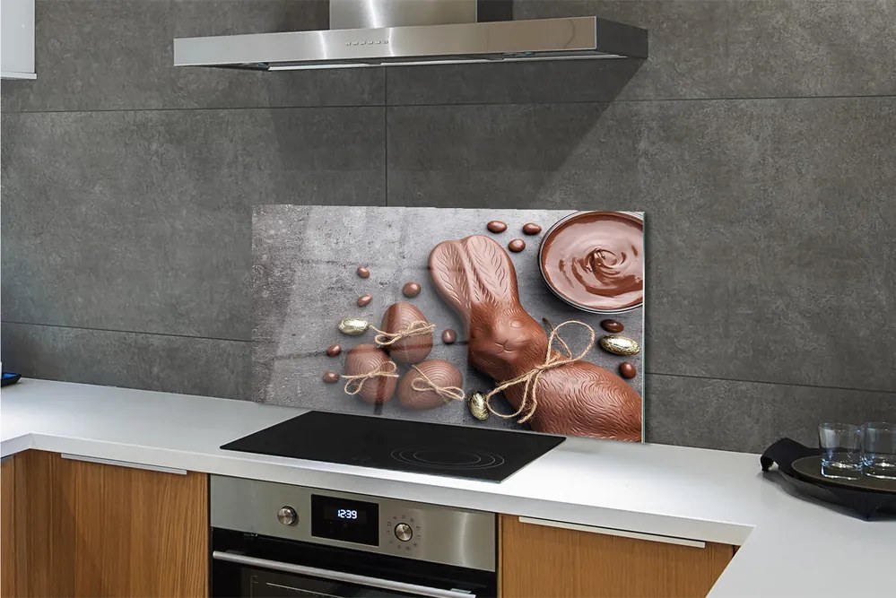 Szklany Panel Zając Wielkanocny i Słodycze