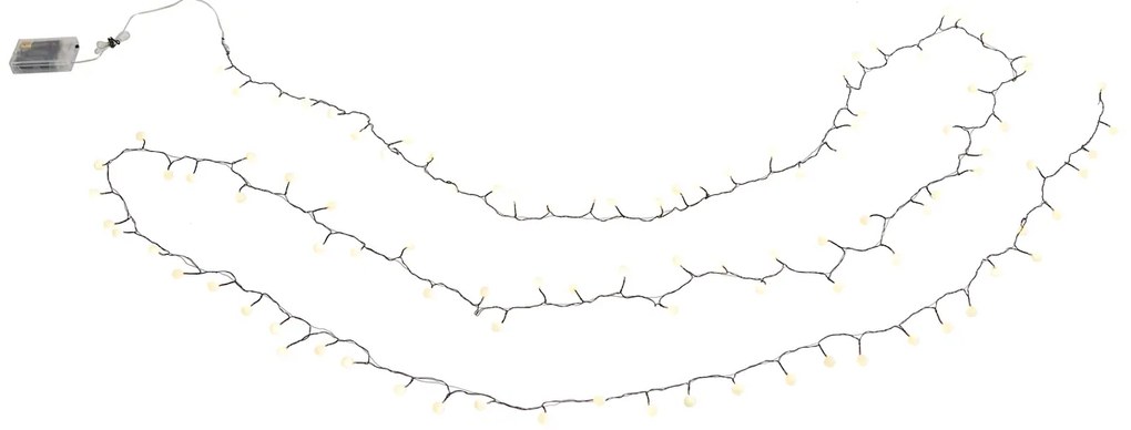 Świąteczne lampki sznurkowe zielone ze 100 diodami LED białe 5m IP44 - Dasher