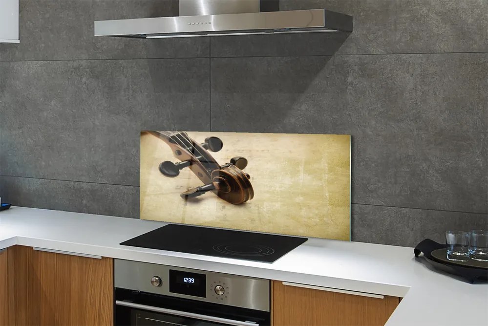 Szklany Panel Gitara nuty