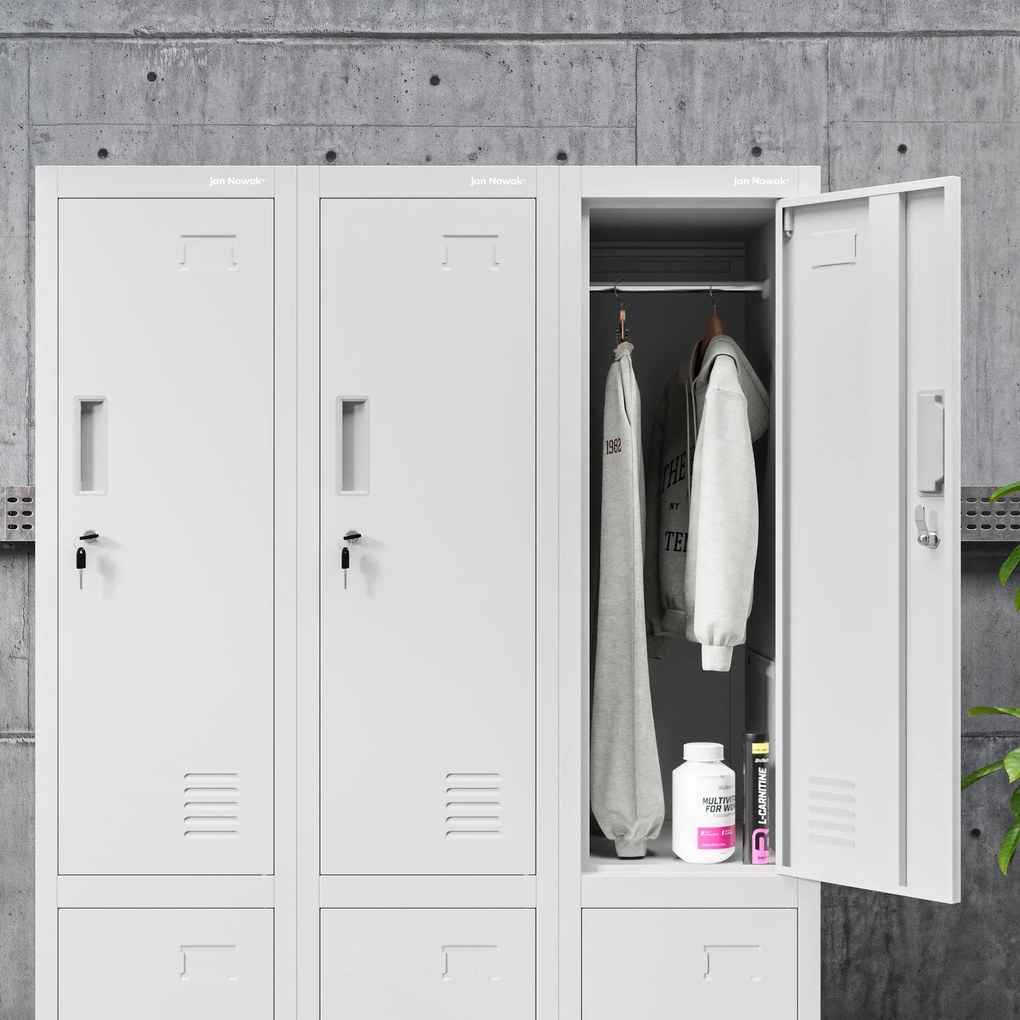 Szafka BHP ubraniowa pracownicza: szara BARTEK 1 Plus