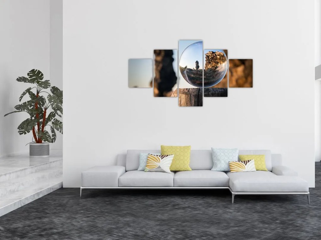 Obraz lupy i krajobrazu (125x70 cm)