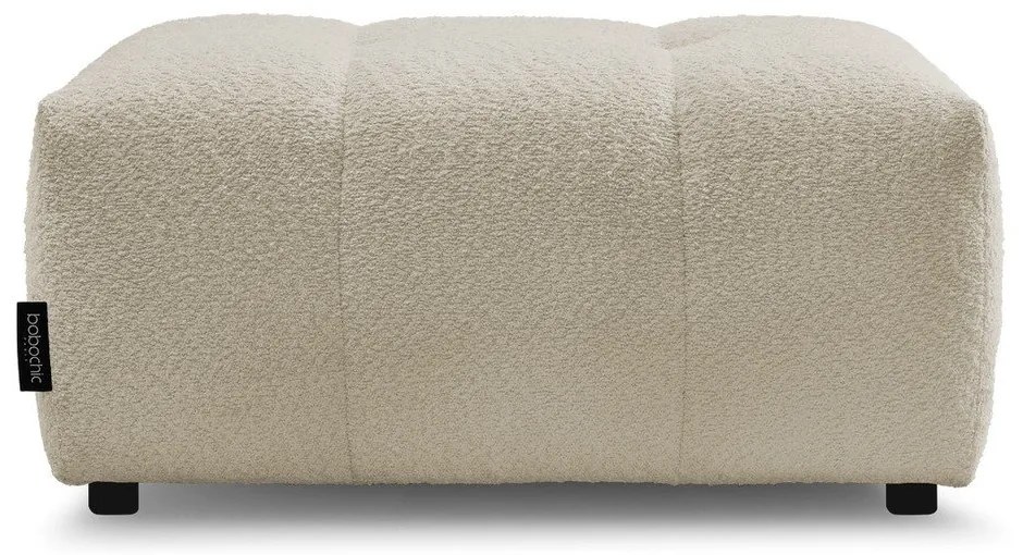 Beżowy podnóżek z materiału bouclé Roxelane – Bobochic Paris