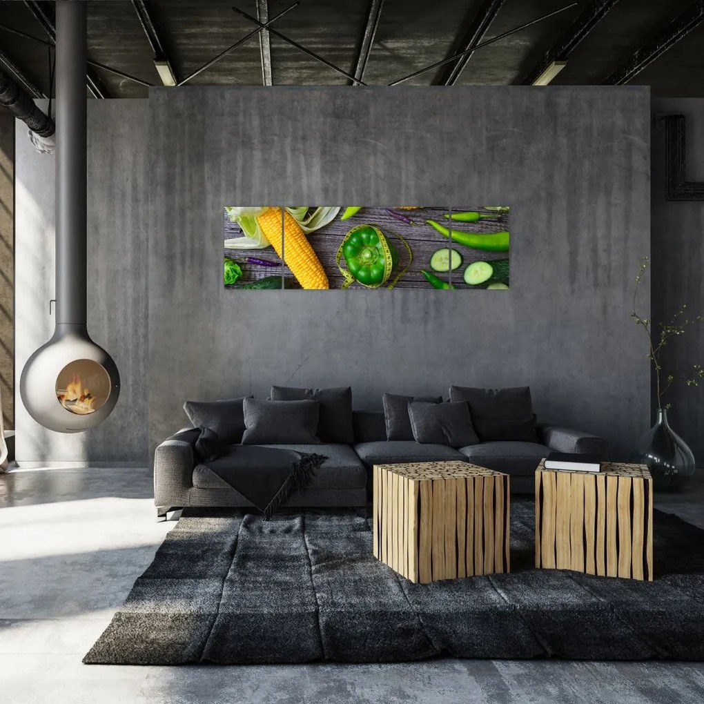 Obraz z warzywami (170x50 cm)