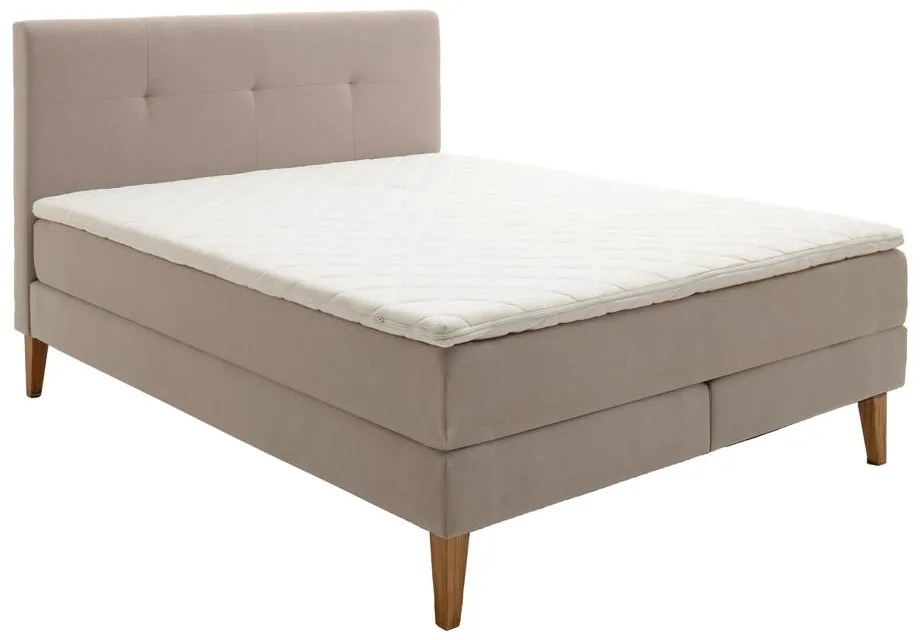 Beżowe łóżko boxspring 180x200 cm Stockholm – Meise Möbel
