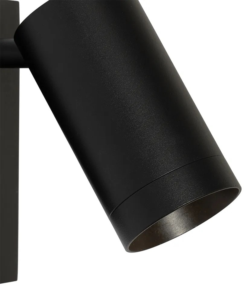 Inteligentny Kinkiet / Lampa scienna czarny regulowany z włącznikiem, z Wifi GU10 50mm - Jeana Luxe Nowoczesny Oswietlenie wewnetrzne