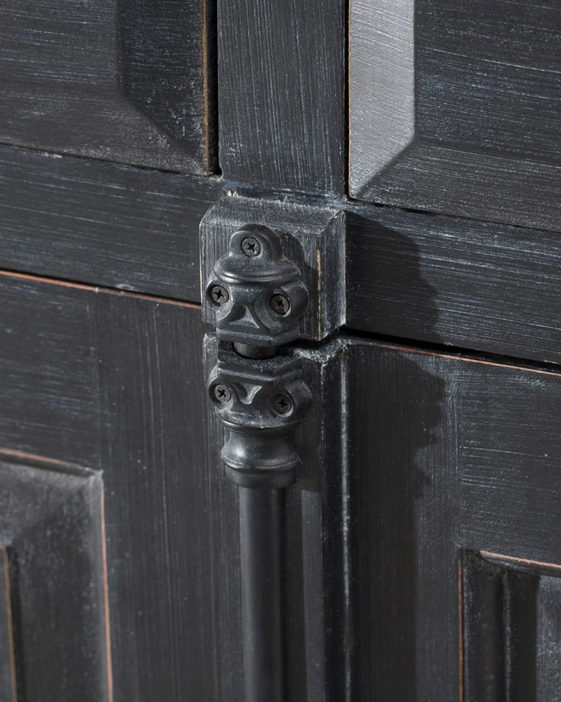 Komoda 240x48x94 old black & natural