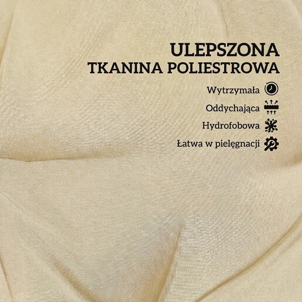 Outsunny Wodoodporne poduszki na krzesła z oparciem i paskami do użytku wewnętrznego i zewnętrznego, beżowe | Aosom PL