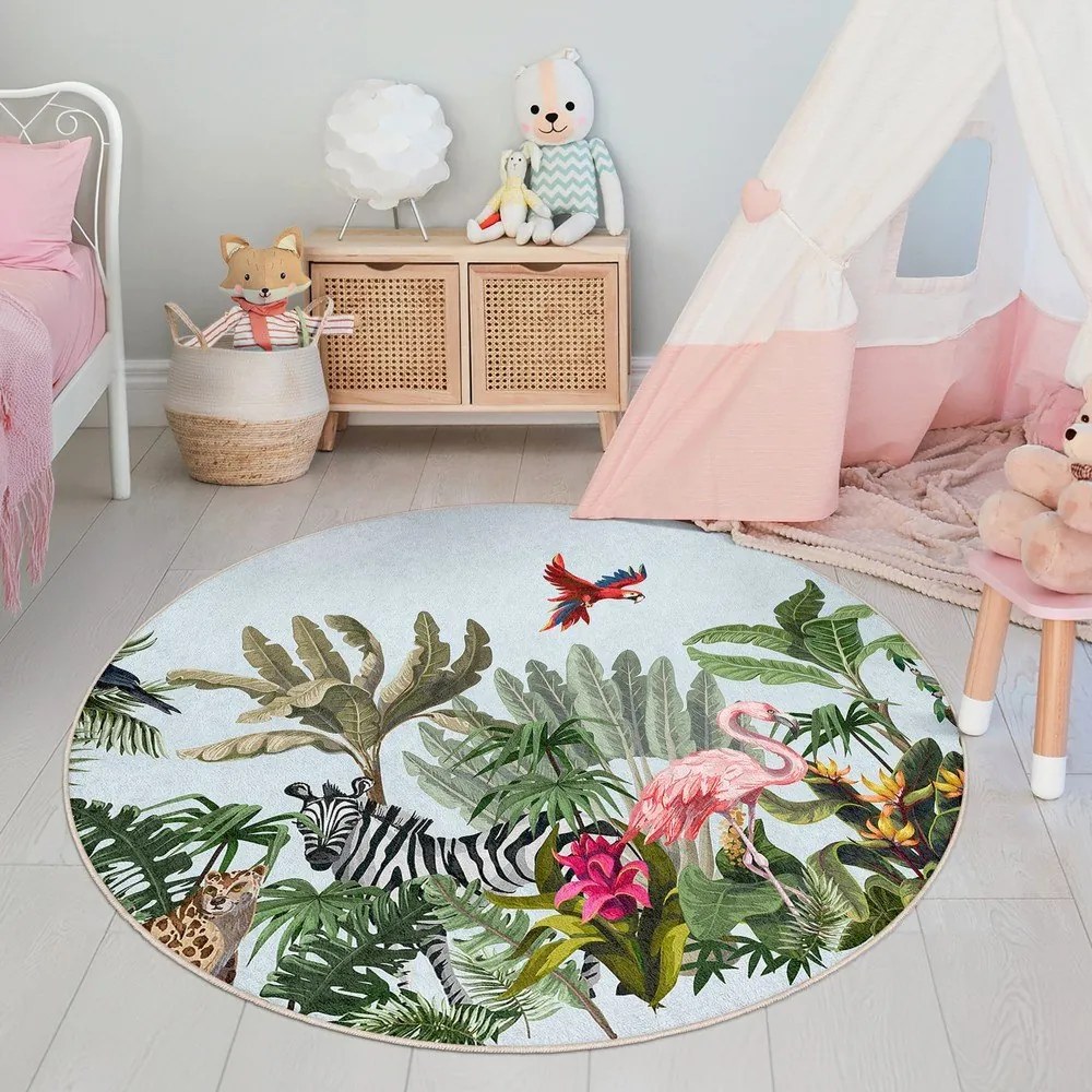 Dywan dziecięcy odpowiedni do prania ø120 cm Jungle – Mila Home