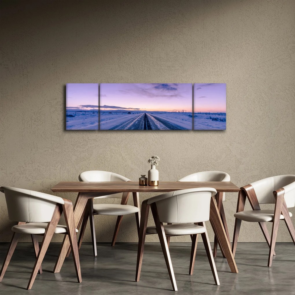 Obraz drogi zimą (170x50 cm)