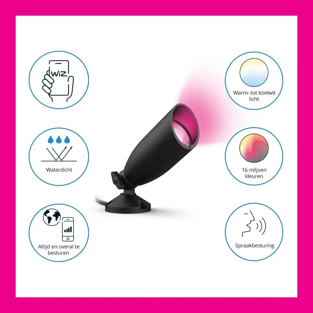 Inteligentna lampa zewnętrzna LED 5 W Ground Spot Extension – WiZ