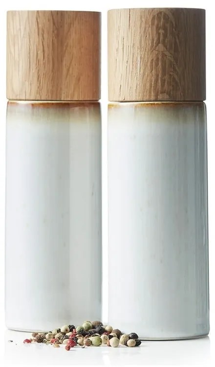 Biały zestaw młynków do pieprzu i soli 2 szt. ceramiczny Gastro Cream – Bitz