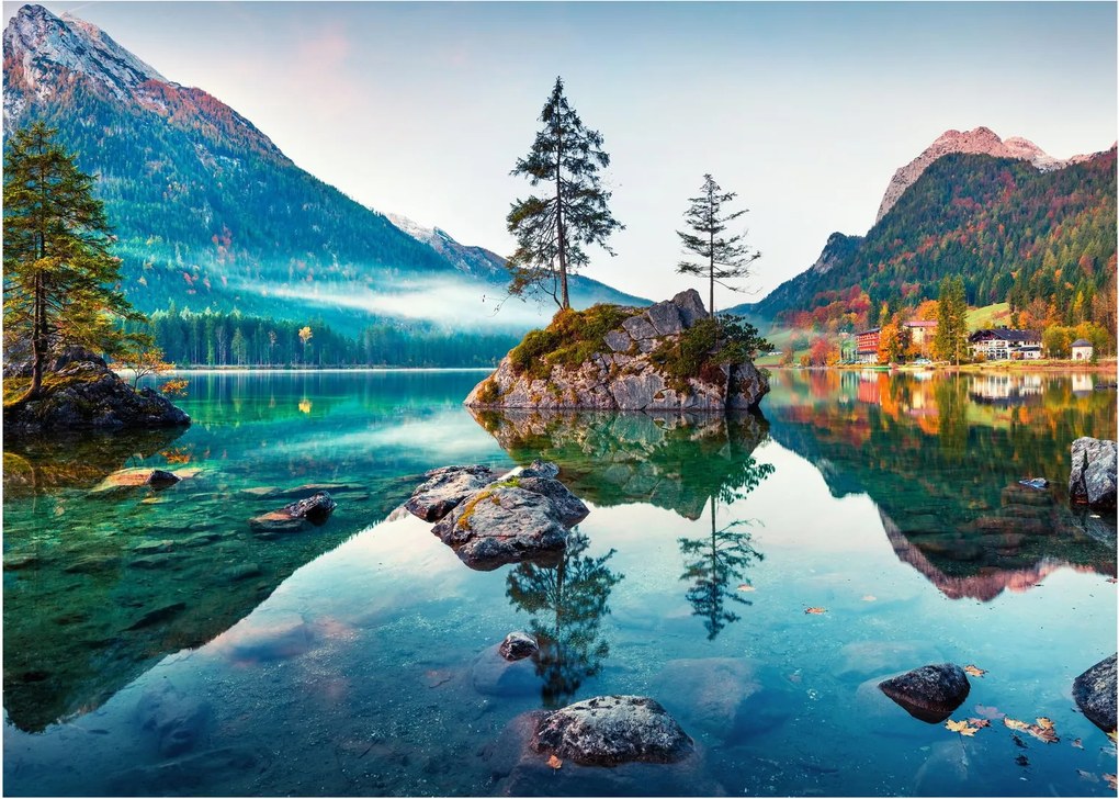 Obraz - Jezioro Hintersee, Alpy Bawarskie, Austria (70x50 cm)