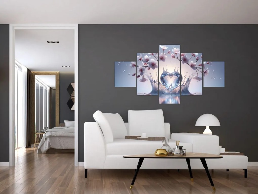 Obraz - Diamentowe serce (125x70 cm)