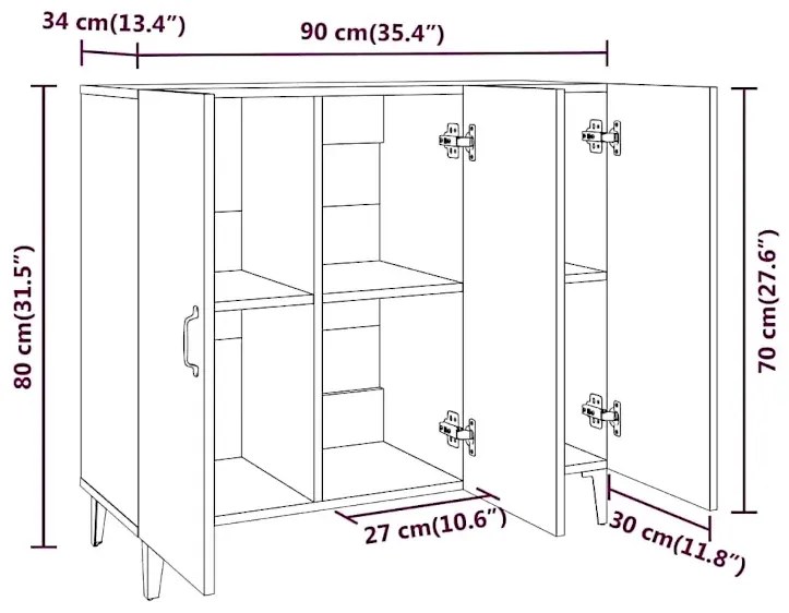 Komoda do salonu w kolorze dąb sonoma Z7-L38