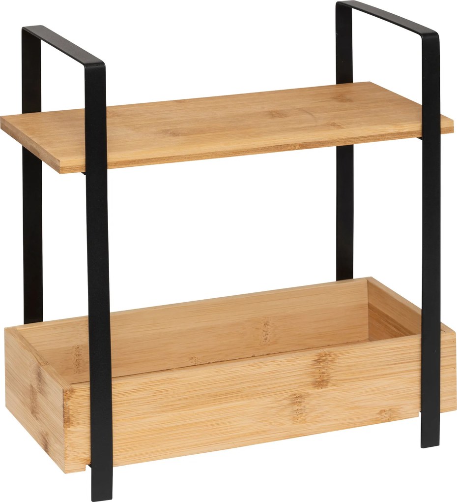 Półka stojąca na blat kuchenny ORDERA z pojemnikiem, 30 x 14 x 30 cm