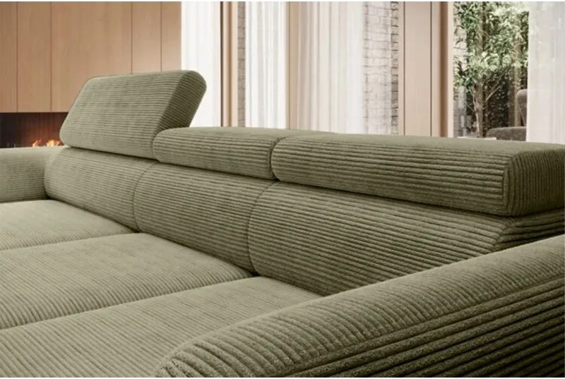 Narożnik ALISSON S/MINI Lewostronny z elektrycznym wysuwem w tkaninie POSO 135 WERSAL