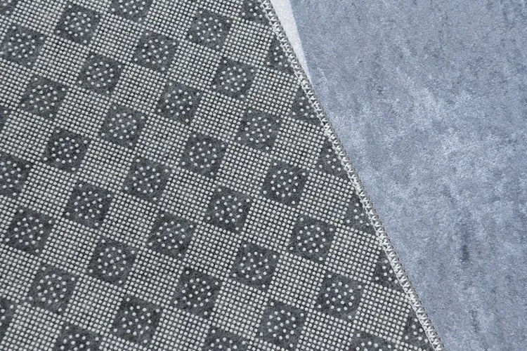 Szary dywan dziecięcy z drogą i misiami P8-A25