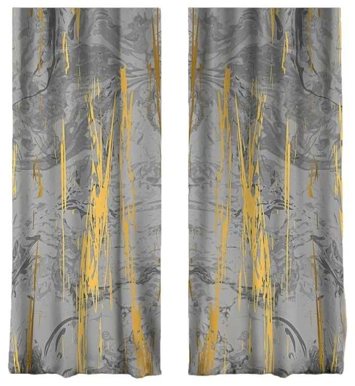 Szaro-złote zasłony zestaw 2 szt. 140x260 cm – Mila Home