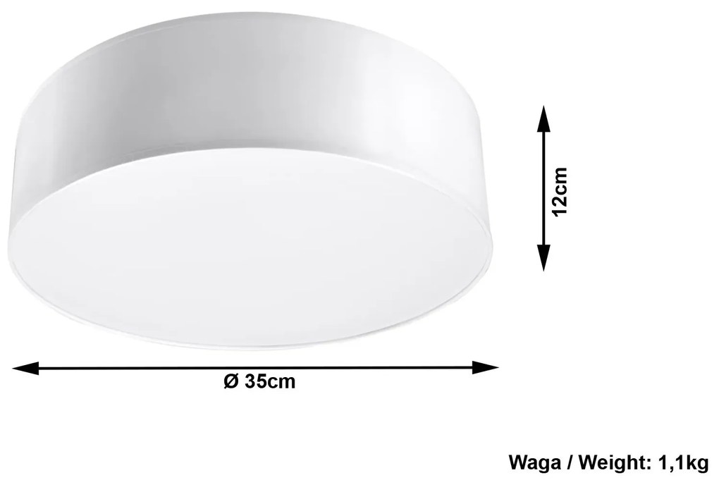 Minimalistyczny plafon do przedpokoju LED E778-Vati - biały