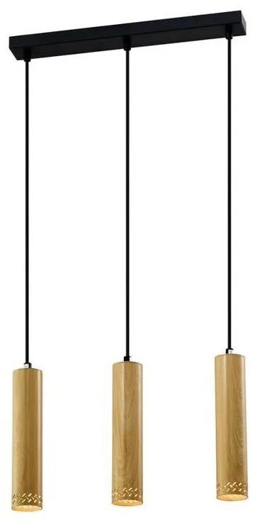 Lampa wisząca w czarno-złotym kolorze z metalowym kloszem 6x46 cm Tubo – Candellux Lighting