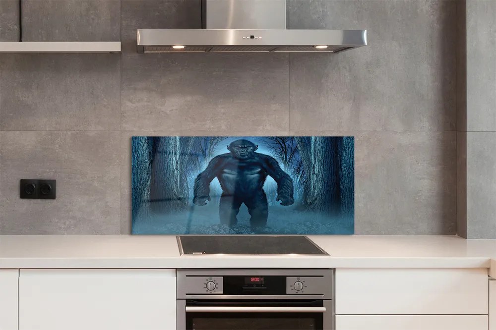 Szklany Panel Goryl wśród Leśnych Drzew