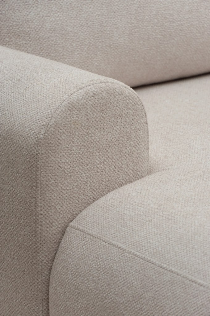 Narożnik Lotulis Mini z funkcją spania lewostronny - kremowa dzianina hydrofobowa Blur 01