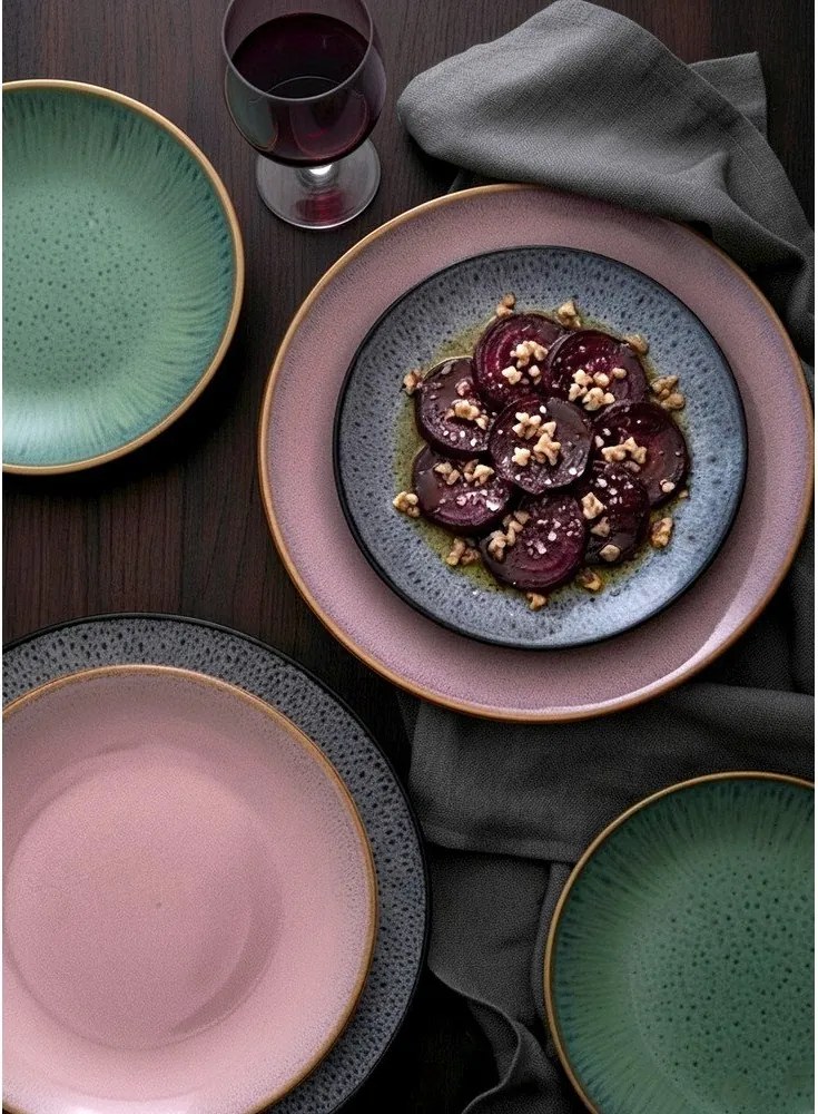 Różowy ceramiczny talerz deserowy ø 20,5 cm Glaze – Orion