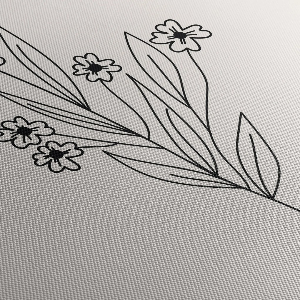 Obraz - Meadow Flower N⁰1 (z zegarem) (90x30 cm)