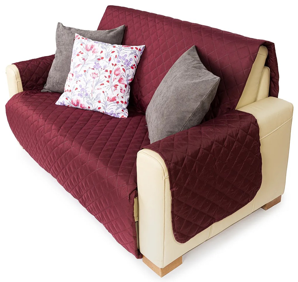 4Home Narzuta na fotel Doubleface bordo/beżowy, 60 x 220 cm, 60 x 220 cm