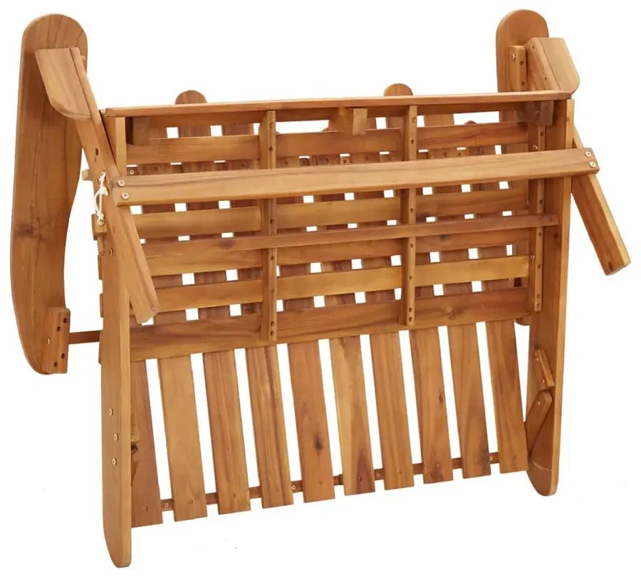Drewniana ławka ogrodowa w stylu adirondack szary - Vespero