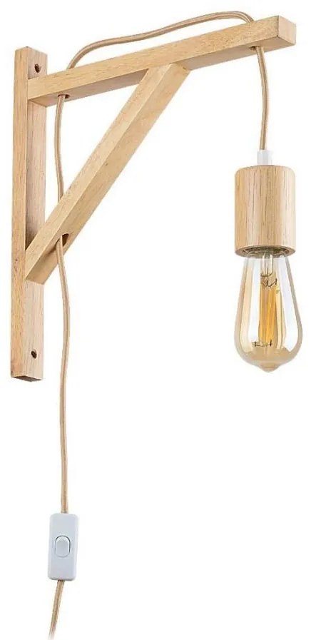 Rabalux 71028 - Lampa ścienna UBUL 1xE27/60W/230V buk