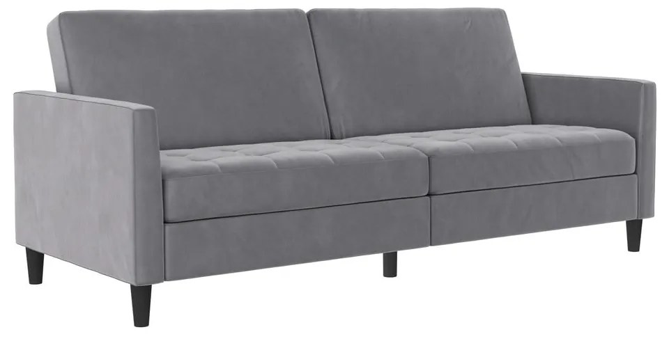 Jasnoszara aksamitna sofa 207 cm Presley – Støraa